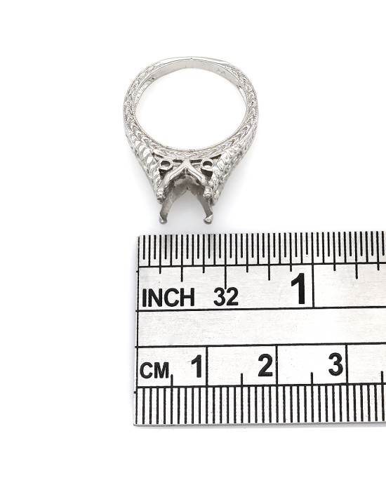 Vintage Diamond Ring Mounting in Platinum